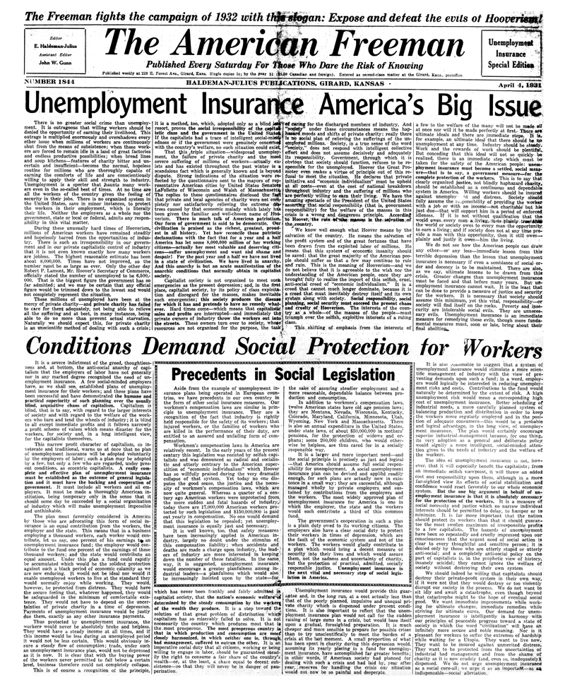 (image for) The American Freeman, Number 1844, April 4, 1931 - Click Image to Close